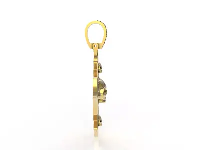 Skull Cross Pendant 3D print model