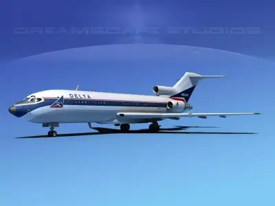 Boeing 727-100 Delta Airlines 1 3D model