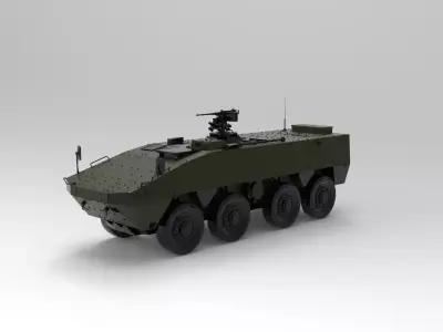 Patria AMV armored personnel carrier 3D model