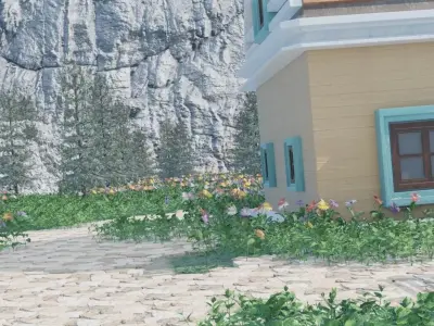 Rocky Village 3D model