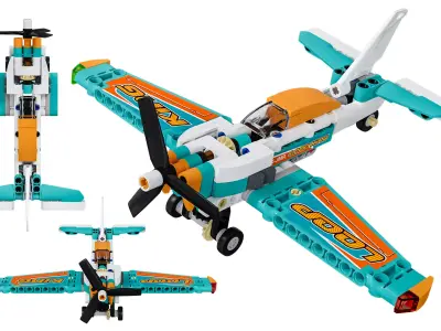 Designer LEGO TECHNIC  Race Plane 42117 154 parts 3D model