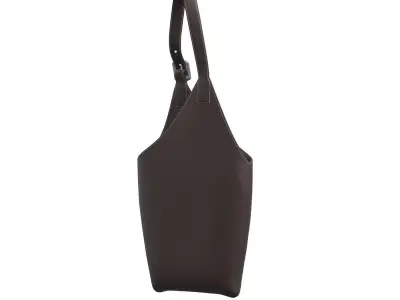 Dark brown Leather Hobo Bag 3D model