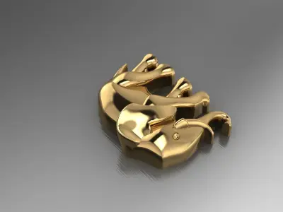 ELEPHANT PART FOR SIGNET RINGS  AND PENDANT 3D print model