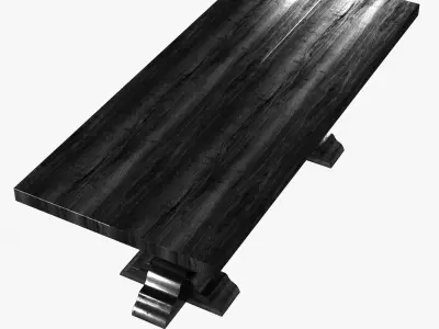 Clubcu reclaimed elm table 3D model