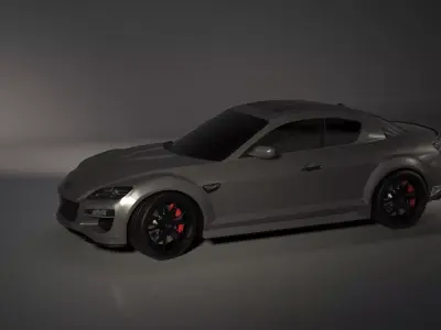 Mazda RX-8 2005-2008 Sports Car 3D Model 3D model