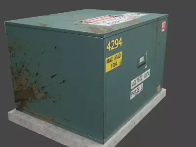 Electrical Box Low-poly 3D model purchase