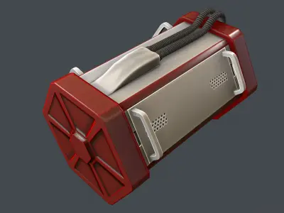 Sci Fi Container Low-poly 3D model purchase