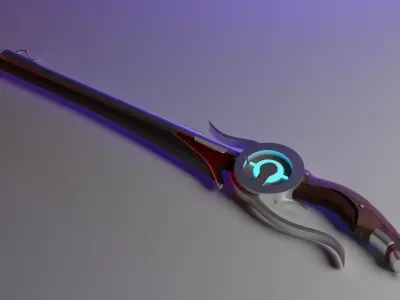 Cybergun futuristic weapon 3D model