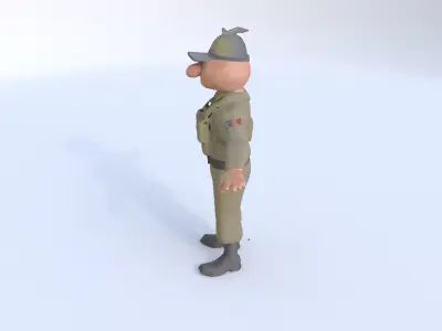 Military Personnel male 3D model