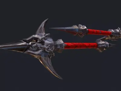 Classic Whip Vampire Killer Low-poly 3D model