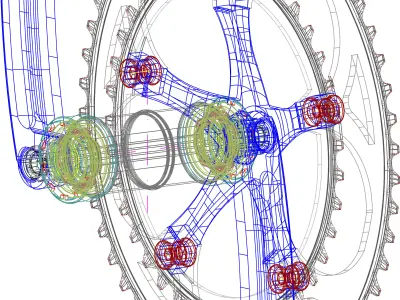 Road Crankset 53-39 T Free 3D model