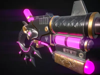 Futuristic Energy Weapon PBR 3D Game Asset 3D model
