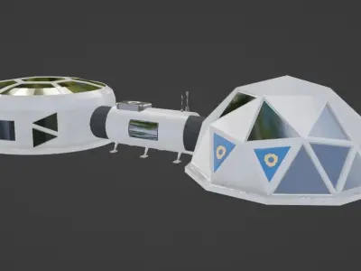 Space Modular Base Free low-poly 3D model
