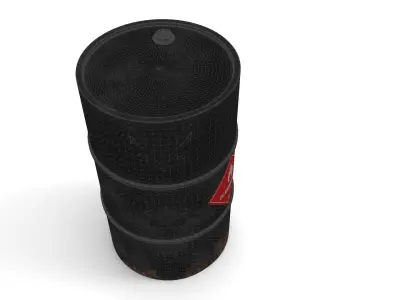 Flammable Material Barrel Free 3D model