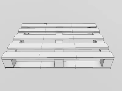 PALLET 3D LOW POLY wooden Low-poly 3D model