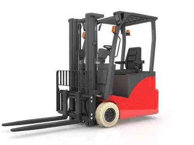 Mini Forklift Rigged and Animated 3D model