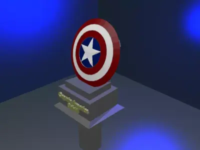 captain america shield  3D model purchase