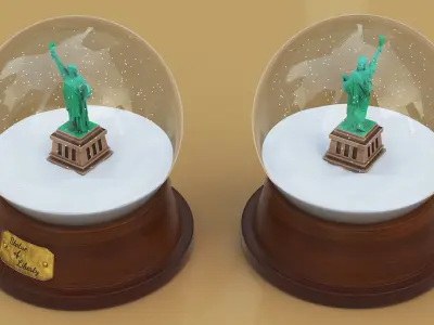  Snow Globes with Landmarks Collection 3 