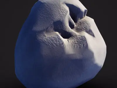 2600 Lowpoly Rock Free low-poly 3D model