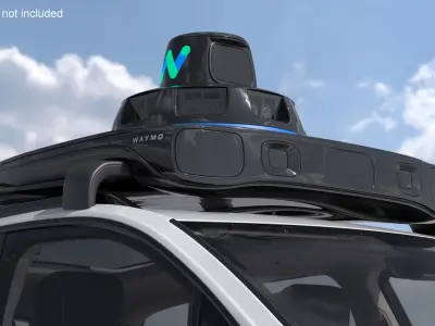 Waymo Lidar and Radar Kit for Driverless Cars Black 3D model