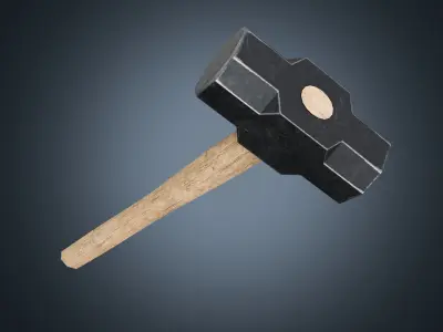 Sledge Hammer PBR Low-poly 3D model purchase