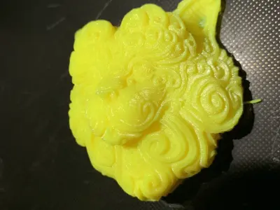 Decorative cat face 3D print model