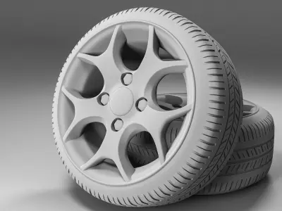 Carre Car 419 Wheels 3D model