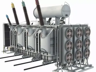 Main Transformer Of Power Station 1 3D model