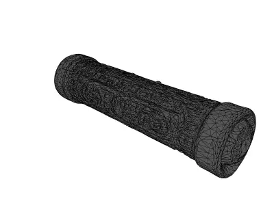 Ornate Carved Cylinder Container Low-poly 3D model