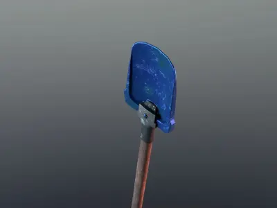 Shovel - Sapphire Low-poly 3D model
