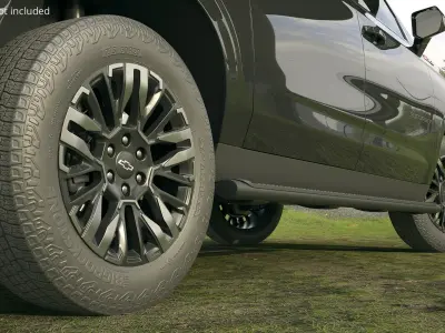 Chevrolet SUV Off Road Wheel Tire Black 3D model