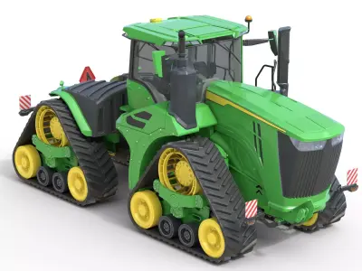John Deere Tractor 9rx 640 Low-poly 3D model