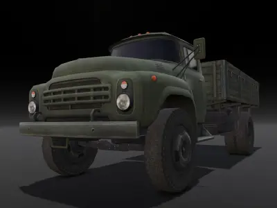 Truck 3D Model Low-poly 3D model by InfiniteSolution3D