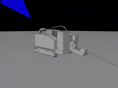 3d realistic HDD Rig Drill Vehicle Construction Free low-poly 3D model