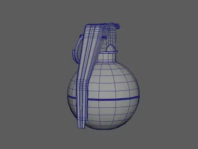 M67 Grenade Low-poly 3D model 6