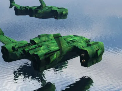 caccia naveter-A-HHH-456-S  - CIVIL MILITARY 3D model