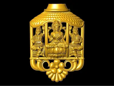 Laxmiji - God - Sculpture - Stl File - 3dm File - Print File  3D print model