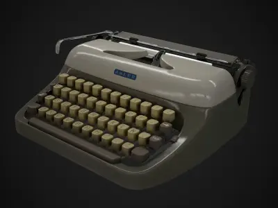 Typewriter Adler Primus Low-poly 3D model