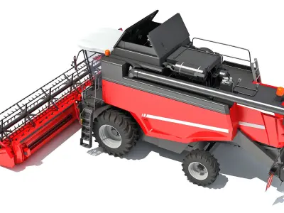 Combine Harvester 3D model 9
