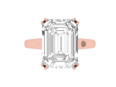 Emerald Radiant Ring 3D print model 3