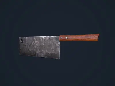 Cleaver knife Low-poly 3D model buy
