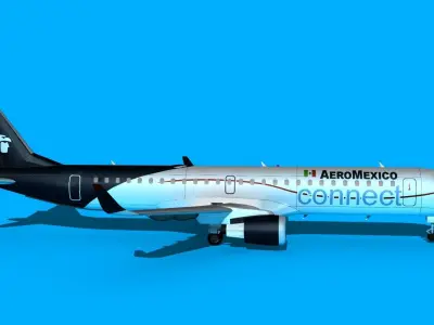 Embraer Emb-190 Aero Mexico Connect 3D model