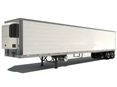 53 Foot Refrigerated Semi Trailer 3D model