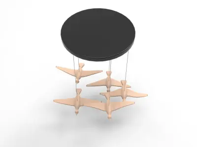Hanging Birds Low-poly 3D model purchase