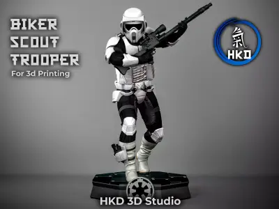 Biker Scout Trooper Fanart - Star Wars 3D print model