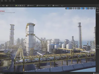oil factory 3D model