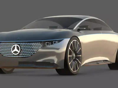 2019 Mercedes-Benz Vision EQS Concept 3D Model  The Future Low-poly 3D model