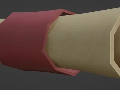 Stylized Scroll Low-poly 3D model