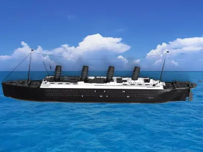 titanic 3D model purchase
