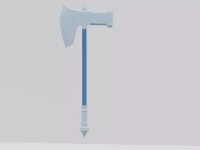 HumerAxe LowPoly plastic pipe with handle Low-poly 3D model